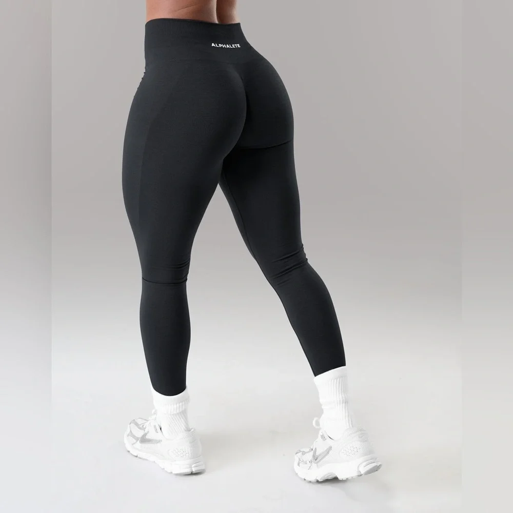 Alphalete Amplify High Rise Olive Green Leggings - Picture 1 of 5